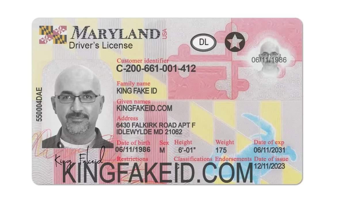 Maryland Fake ID License